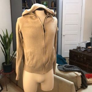 Banana Republic zip-up hooded cardigan